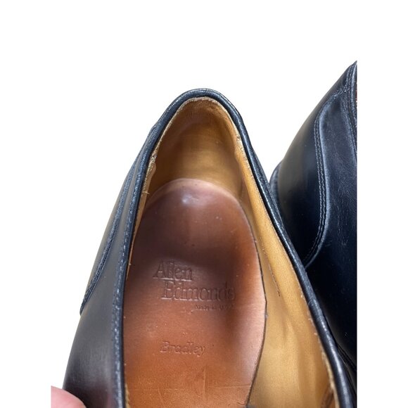 Allen Edmonds Bradley Mens Black Leather Split Toe Derby...